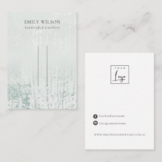 Abstraktes Slider Aqua Rain Button Display Visitenkarte (Vorne/Hinten)