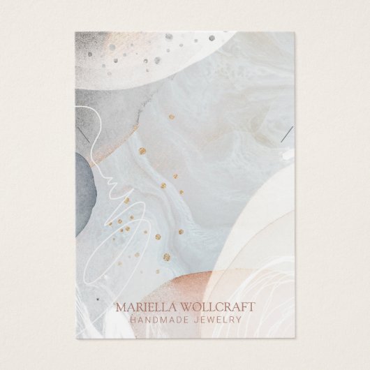 Abstraktes Soft Watercolor Necklace Juwelier Displ (Vorderseite)