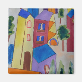 Abstraktes Sommerdorf Magnet