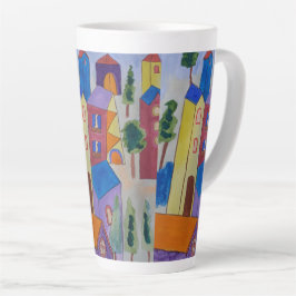 Abstraktes Sommerdorf Milchtasse