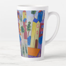 Abstraktes Sommerdorf Milchtasse