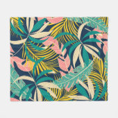 Abstraktes Sommermuster mit farbenfroher Trasse Fleecedecke (Vorderseite (Horizontal))
