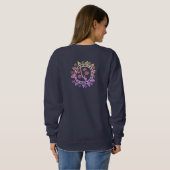 Abstraktes Sonnen-Gesicht Tragbare Kunst Sweatshirt (Schwarz voll)