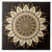 Abstraktes Sonnenblumendesign Fliese (Vorderseite)