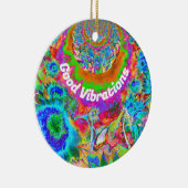 Abstraktes Sonnenblumenfeld | Retro-Blume Keramik Ornament (Rechts)