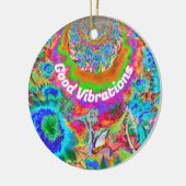 Abstraktes Sonnenblumenfeld | Retro-Blume Keramik Ornament (Links)