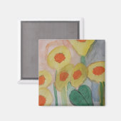 Abstraktes Sonnenblumenmagazin Magnet (Vorderseite/Rückseite)