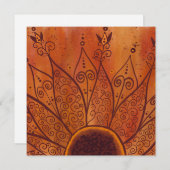 Abstraktes Sonnenblumenmuster (Vorne/Hinten)