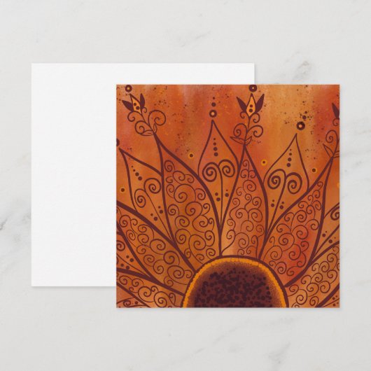 Abstraktes Sonnenblumenmuster (Vorne/Hinten)