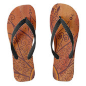 Abstraktes Sonnenblumenmuster Badesandalen (Fußbett)