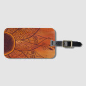 Abstraktes Sonnenblumenmuster Gepäckanhänger (Vorderseite (Horizontal))