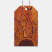 Abstraktes Sonnenblumenmuster Geschenkanhänger (Vorderseite)