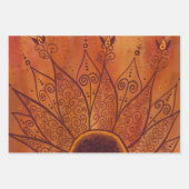 Abstraktes Sonnenblumenmuster Geschenkpapier Set (Vorderseite 2)