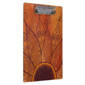 Abstraktes Sonnenblumenmuster Klemmbrett (Rechts)