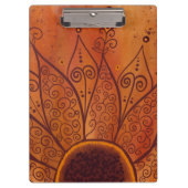 Abstraktes Sonnenblumenmuster Klemmbrett (Vorderseite)