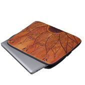 Abstraktes Sonnenblumenmuster Laptopschutzhülle (Vorne Knopf)