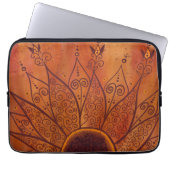Abstraktes Sonnenblumenmuster Laptopschutzhülle (Vorderseite)