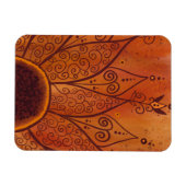 Abstraktes Sonnenblumenmuster Magnet (Horizontal)
