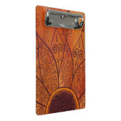 Abstraktes Sonnenblumenmuster Mini Klemmbrett (Schrägansicht)