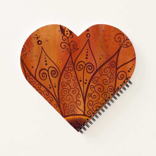 Abstraktes Sonnenblumenmuster Notizblock (Rückseite)