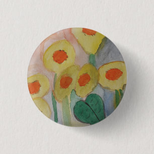 Abstraktes Sonnenblumenöl Abzeichen Button