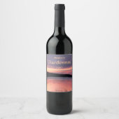 Abstraktes Sonnenuntergang - Wine Label Weinetikett (Vorderseite)