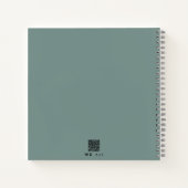 Abstraktes Spanisch-grünes SpiralNotebook Notizblock (Rückseite)