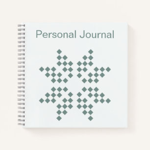 Abstraktes Spanisch-grünes SpiralNotebook Notizblock