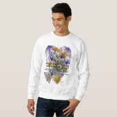 Abstraktes spanisches mit Blumensprichwort für Sweatshirt (Vorne ganz)