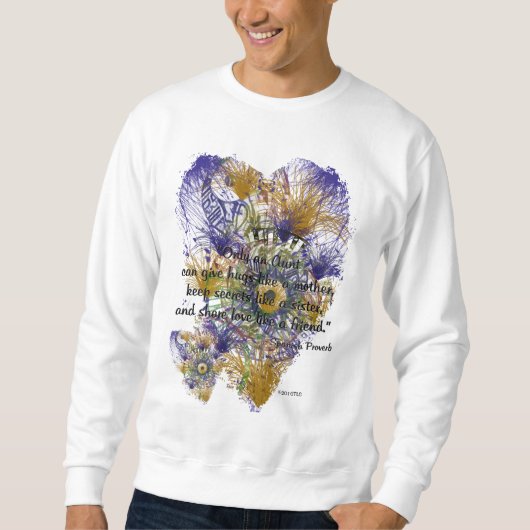 Abstraktes spanisches mit Blumensprichwort für Sweatshirt (Vorderseite)