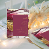 Abstraktes Sparkling Wedding Menu Weinrot ID1018