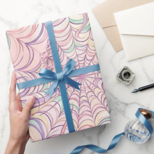 Abstraktes Spinnennetz-Pastell-Tinte-Verpackungspa Geschenkpapier