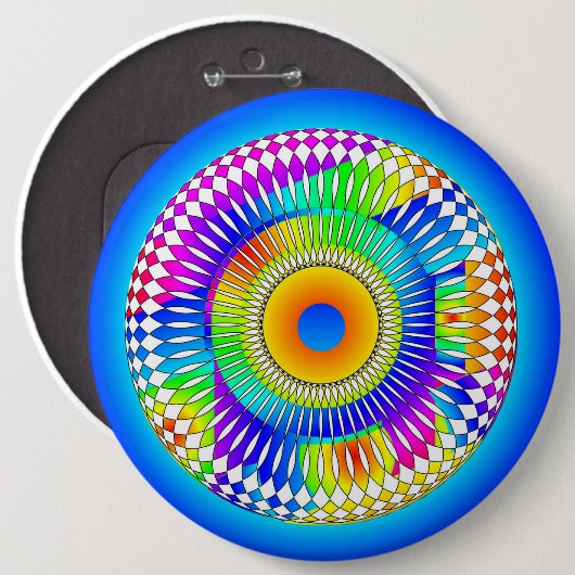 Abstraktes Spinnrad Button (Vorne & Hinten)