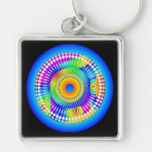 Abstraktes Spinnrad Schlüsselanhänger (Vorne)