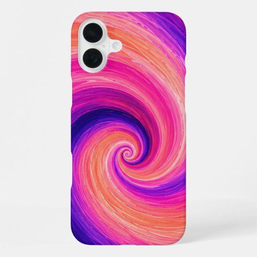 Abstraktes Spiral-Farbschwung-Muster iPhone Hülle (Rückseite)