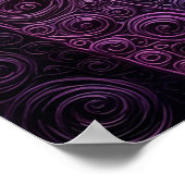 Abstraktes Spiral-Muster Farbige 3D-Wirbel-Textur Poster (Ecke)