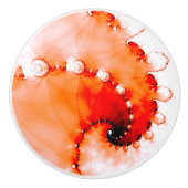 Abstraktes Spiralfarbenes Fraktal Keramikknauf (Vorderseite)