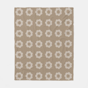 Abstraktes Spiralkreis-Muster auf Glücks-Beige Fleecedecke