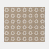 Abstraktes Spiralkreismuster auf Lucky Beige Fleecedecke (Vorderseite (Horizontal))