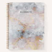 Abstraktes SpiralNotebook mit Wasserfarbe Notizblock (Vorderseite)