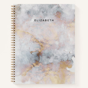 Abstraktes SpiralNotebook mit Wasserfarbe Notizblock