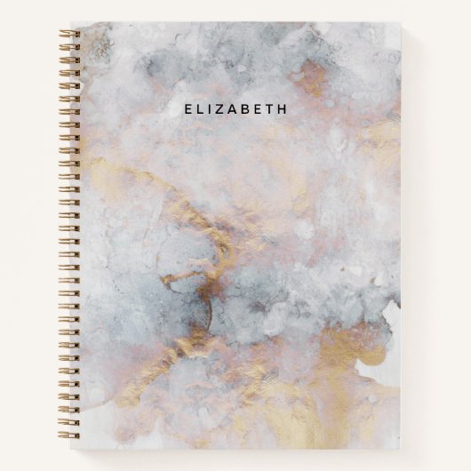 Abstraktes SpiralNotebook mit Wasserfarbe Notizblock (Vorderseite)