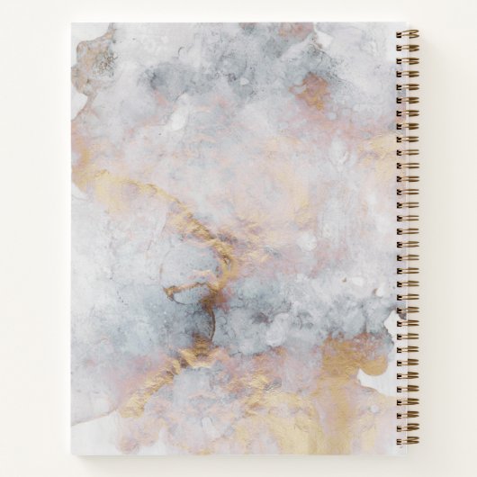 Abstraktes SpiralNotebook mit Wasserfarbe Notizblock (Rückseite)