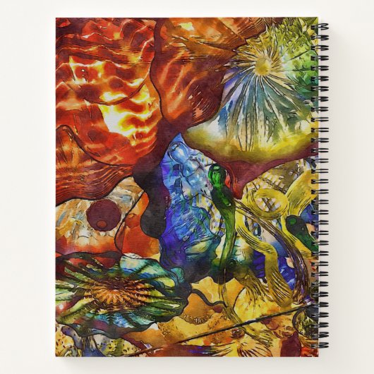 Abstraktes SpiralNotebook Notizblock (Rückseite)