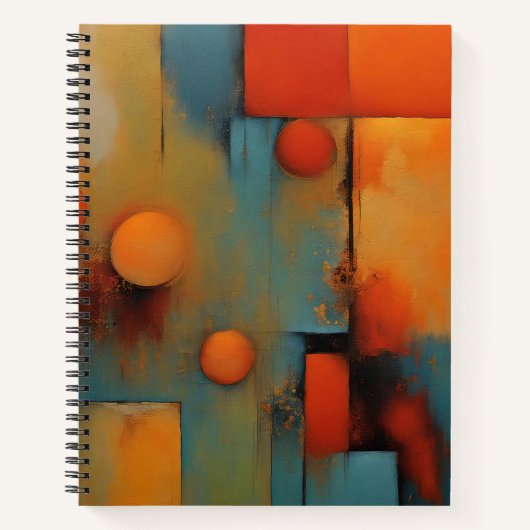 Abstraktes SpiralNotebook Notizblock (Vorderseite)