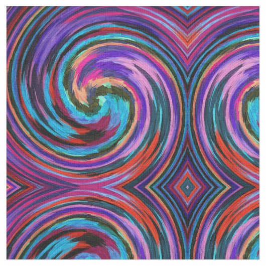 Abstraktes Spiralwirbelmuster #109 Stoff (Nahaufnahme)