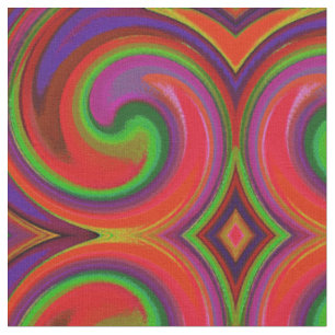 Abstraktes Spiralwirbelmuster #116 Stoff