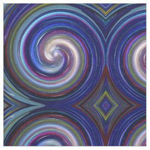 Abstraktes Spiralwirbelmuster #25 Stoff