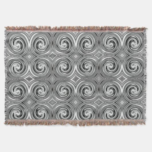 Abstraktes Spiralwirbelmuster #56 Decke (Vorderseite)