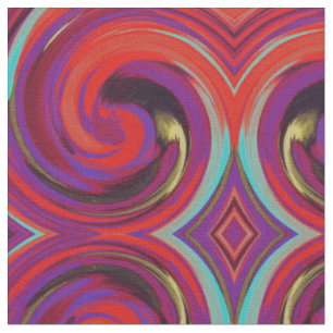 Abstraktes Spiralwirbelmuster #89 Stoff